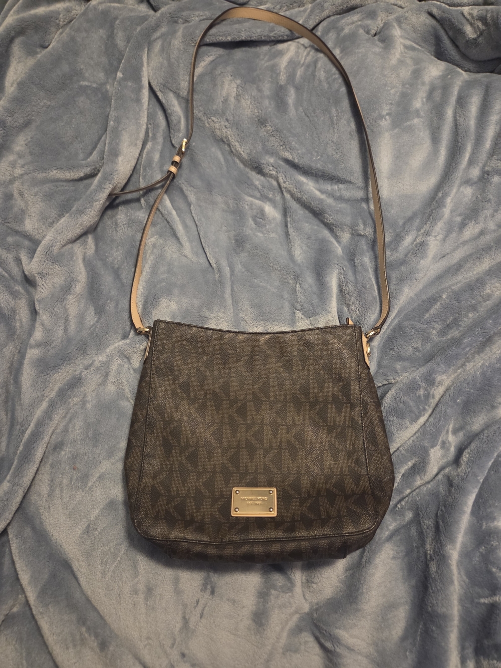 Michael Kors Brown/Black Monogram Crossbody Bag